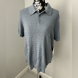 Men's Blue Short Sleeve Polo Shirt Sz XL